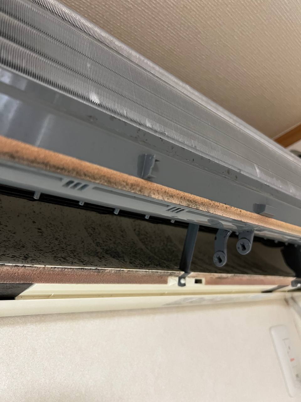 エアコン分解クリーニング前のファン部分